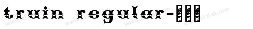 truin regular字体转换